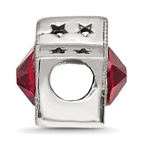 Sterling Silver Reflections Preciosa Crystal Jan. Birthstone Star Bead